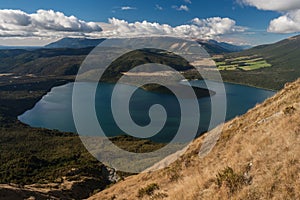 Aerial view of Lake Rotoiti in Nelson Lakes National Park