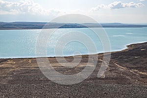 Scenic view of Lake Turkana in Loiyangalani District in Turkana County, Kenya