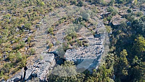 Aerial view of Lan Hin Poom at Phu Hin Rong Kla National Park