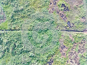 aerial view of land mapping by unmaned aerial vehicle in Bogor, Indonesia