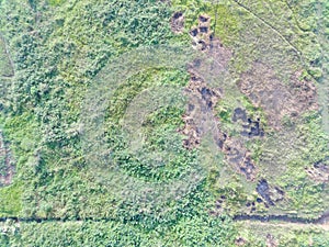 aerial view of land mapping by unmaned aerial vehicle in Bogor, Indonesia