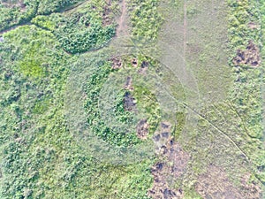 aerial view of land mapping by unmaned aerial vehicle in Bogor, Indonesia