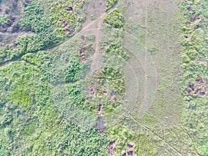 aerial view of land mapping by unmaned aerial vehicle in Bogor, Indonesia