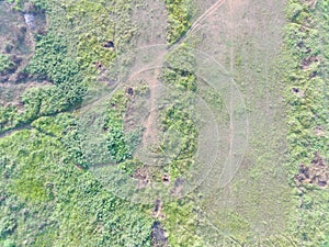 aerial view of land mapping by unmaned aerial vehicle in Bogor, Indonesia