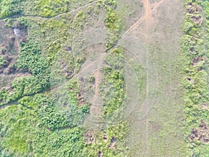 aerial view of land mapping by unmaned aerial vehicle in Bogor, Indonesia