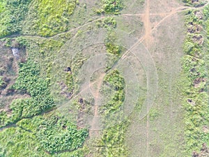 aerial view of land mapping by unmaned aerial vehicle in Bogor, Indonesia