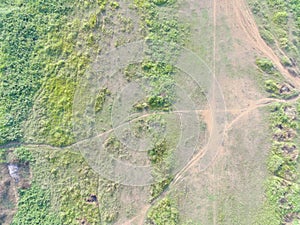 aerial view of land mapping by unmaned aerial vehicle in Bogor, Indonesia