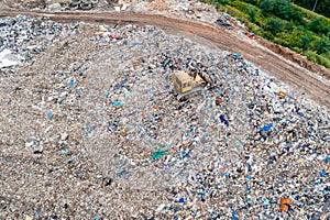 Aerial view of landfill