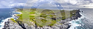 Aerial view of the landscape of Malin Head in Ireland photo