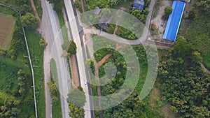 Aerial view of landscape of the Rural of Thailand