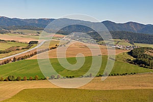 Aerial view from Spis Castle, Slovakia.