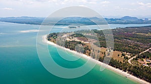 An aerial view of  Lanta noi island and Lanta isaland south of Thailand Krabi province