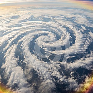 Aerial view of a large cloud