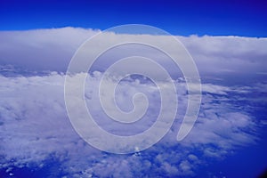 Aerial view of a large and fluffy Cumulonimbus Thunderstorm Cloud