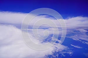 Aerial view of a large and fluffy Cumulonimbus Thunderstorm Cloud