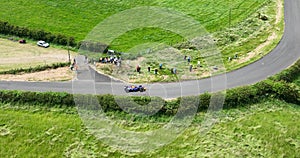 Aerial view of Larne Motor Club ANICC Motorsport Supplies Championship Hill Climb County Antrim Northern Ireland on 24-06-23