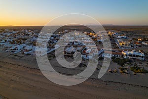 Aerial view of Las Conchas Beachfront in Puerto Penasco, Mexico. photo