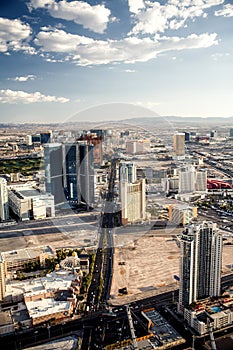 Aerial view of Las Vegas