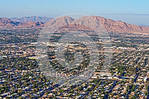 Aerial view of Las Vegas  in Nevada. USA