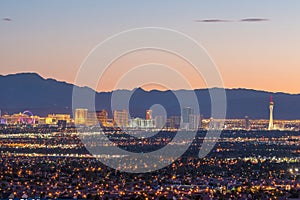 Aerial view of Las Vegas strip