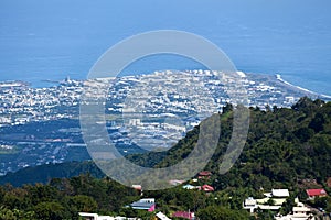 Aerial view of Le Port in Reunion island