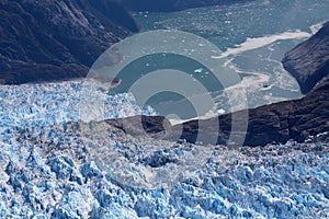 Aerial view of the LeConte Glacier US state of Alaska, United States