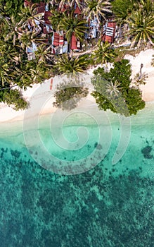 Aerial view of Leela Beach in koh Phangan, Thailand