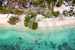 Aerial view of Leela Beach in koh Phangan, Thailand