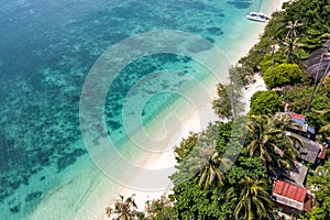 Aerial view of Leela Beach in koh Phangan, Thailand