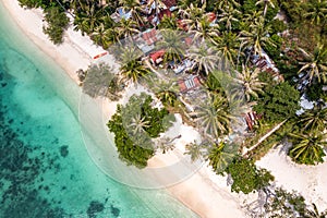 Aerial view of Leela Beach in koh Phangan, Thailand