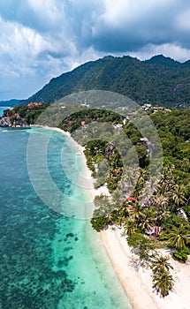 Aerial view of Leela Beach in koh Phangan, Thailand