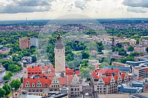 Aerial view of Leipzig, Germany