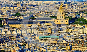 Aerial view of Les Invalides from the Eiffel Towe