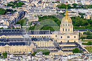 Aerial view of Les Invalides from the Eiffel Towe