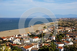 Aerial view of Leucate, in France