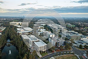 Aerial view of Lexington Drive, Norwest Business Park, Sydney, Australia
