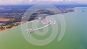 Aerial view of the Lexis Hibiscus Hotel Port Dickson, off the Malaysia coast photo