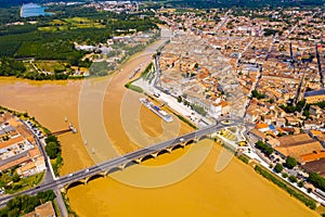 Aerial view of Libourne