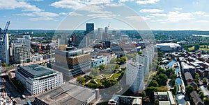 Aerial view of the library of Birmingham, Baskerville House, Centenary Square photo