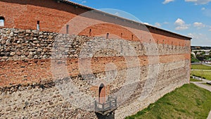 Aerial view of Lida Castle. The city of Lida. Belarus.