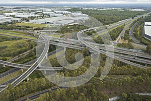 Aerial view of the Light Horse Interchange at Eastern Creek, NSW, Australia