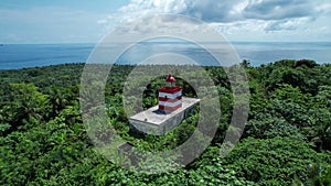 Aerial view from Light house  at Sao Tome