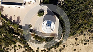 Aerial view of the lighthouse of Cabo Huertas in Alicante, Spain. photo