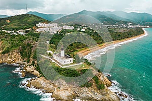 Aerial view of the Lighthouse in Maunabo, Puerto Rico