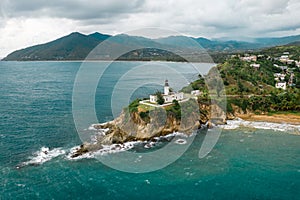 Aerial view of the Lighthouse in Maunabo, Puerto Rico