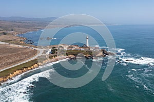 Aerial View of Lighthouse in Northern California