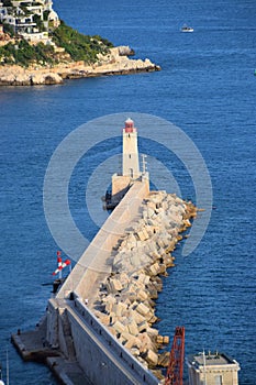 Port Lympia lighthouse, Nice, France