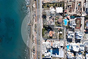 Aerial view of Limassol coastline. Cyprus