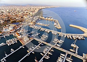 Aerial view of Limassol Marina, Cyprus