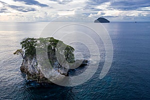 Aerial View of Limestone Island in Papua New Guinea